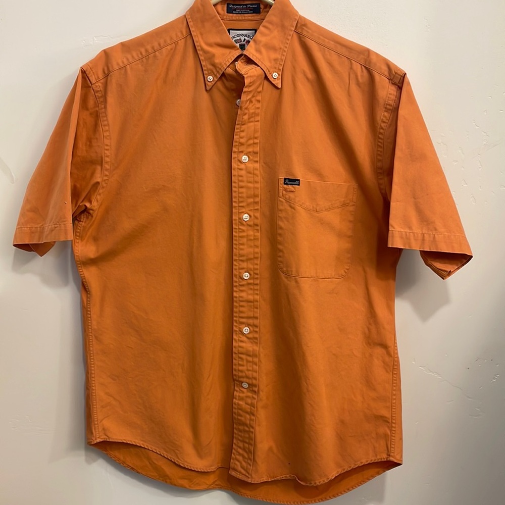 Faconnable French designed button‎ up orange small